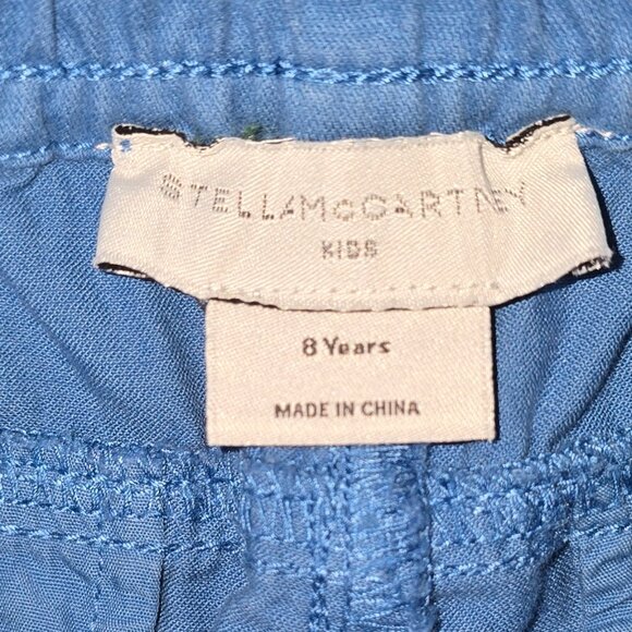 Stella McCartney Kids Blue Cotton Cargo Shorts - Picture 3 of 5